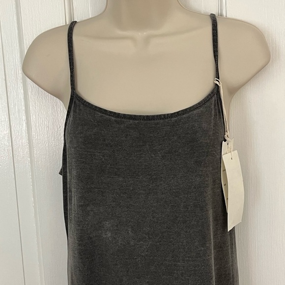 Mollo Rello Boho Handcrafted charcoal sheath dress size Large Crochet Summer - Picture 3 of 7